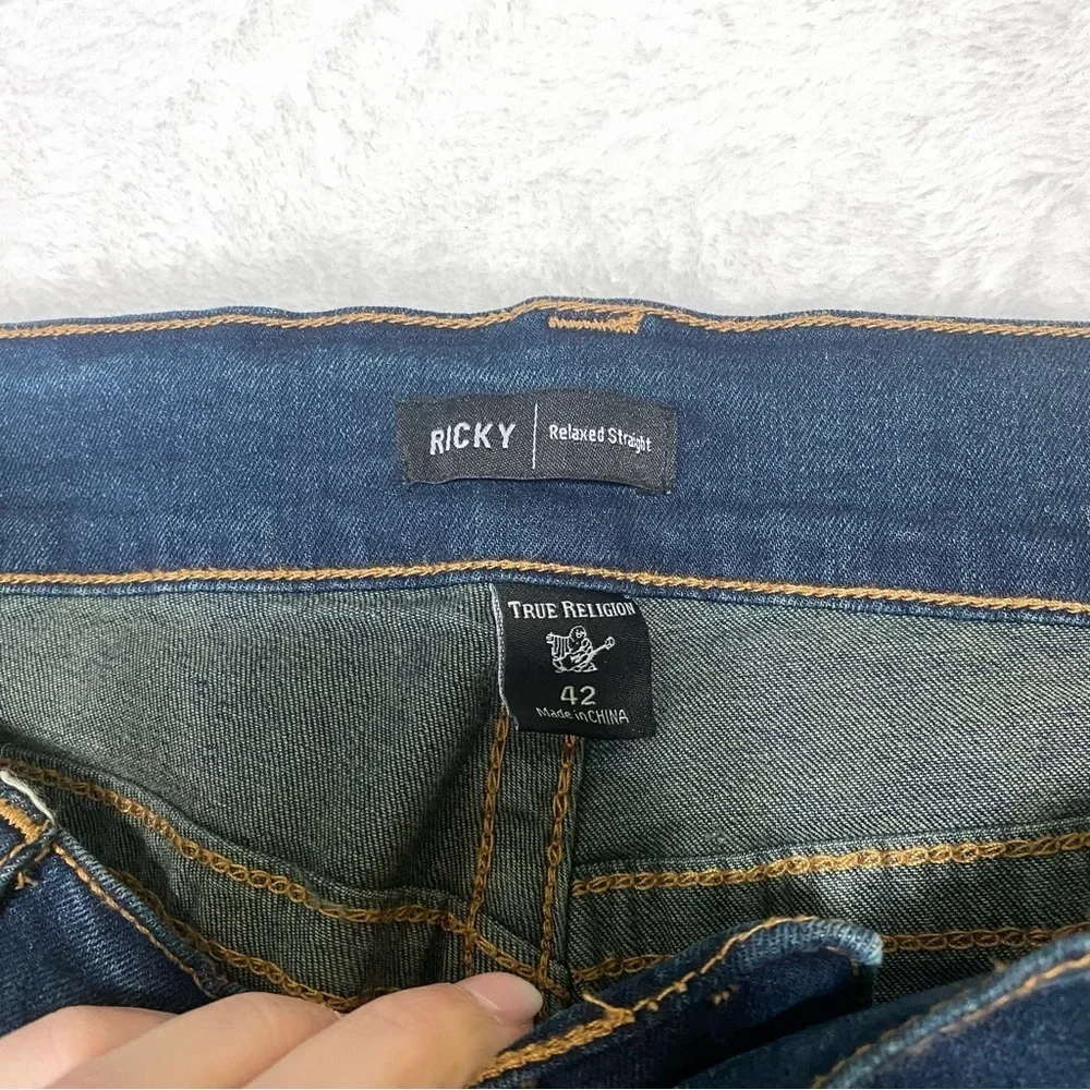 True Religion Ricky Relaxed Straight Cut Jeans Sz 42